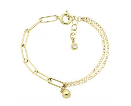 Yellow gold bracelet 2Б914-0048