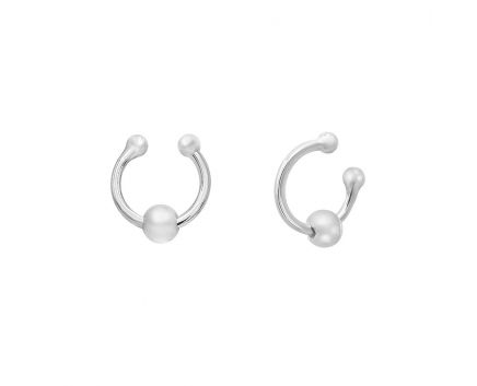 Silver earrings ZARINA white rhodium