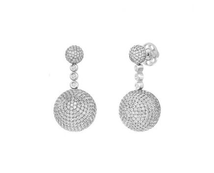 Silver earrings with zirconias NATKINA