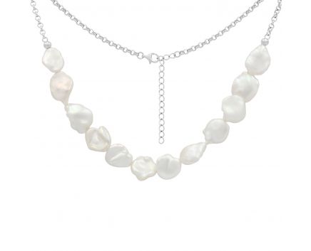 Baroque pearl choker adjustable length