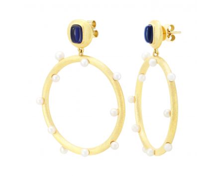 Earrings Anastasia yellow rhodium