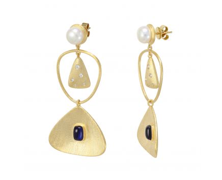 Earrings Tatiana yellow rhodium