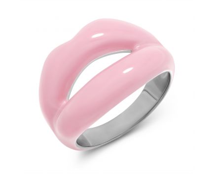 Кольцо Целунок светло-розовый
