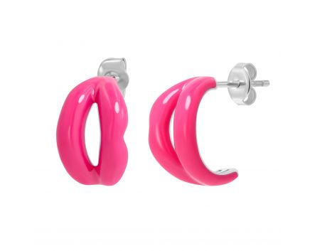 Earrings Kiss fuchsia