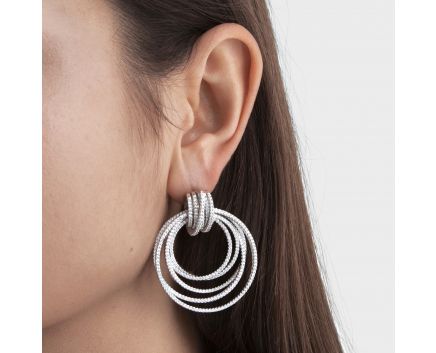 Silver earrings 3С656-0057