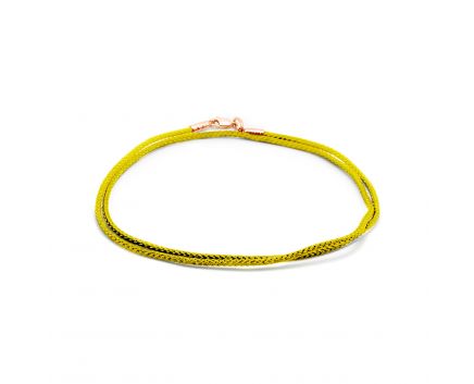 Yellow string necklace in rose gold 40 cm 2L150-0002