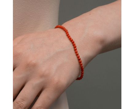 Silver bracelet with corals 3Б449-0321