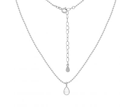 Silver necklace with cubic zirconia 3L269-0006-2