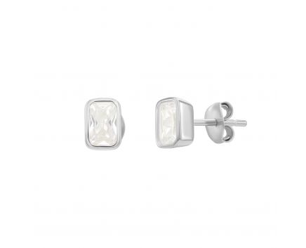 Silver earrings with cubic zirconia 3S269-0037-4