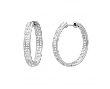 Silver earrings with cubic zirconia 3S269-0044