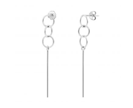 Silver earrings В096:ЭС-С2/1008