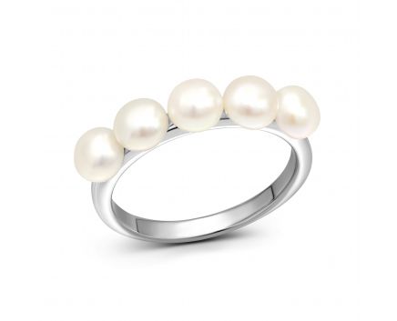 Silver ring with pearls 3K862-0009