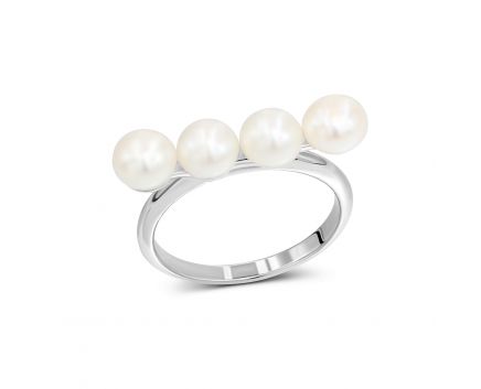 Silver ring with pearls 3K862-0014