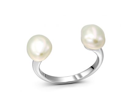 Silver ring with pearls 3K862-0021