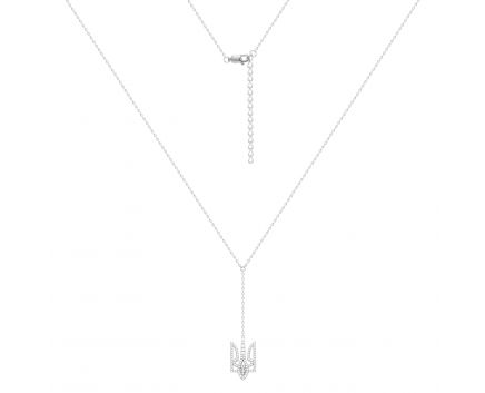 Silver necklace 3Л376ЕС-0007, collection +380