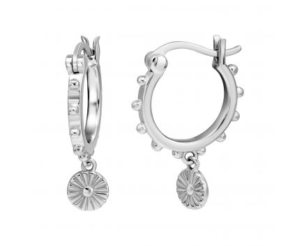Silver earrings 3S269ЕС-0096
