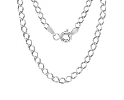The chain is silver  42 см 3Ц110-0250