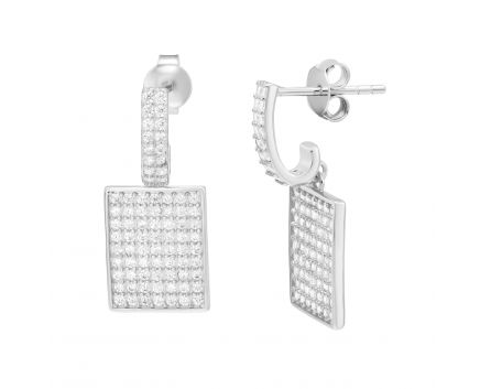 Silver earrings 3С269ЕС-0038