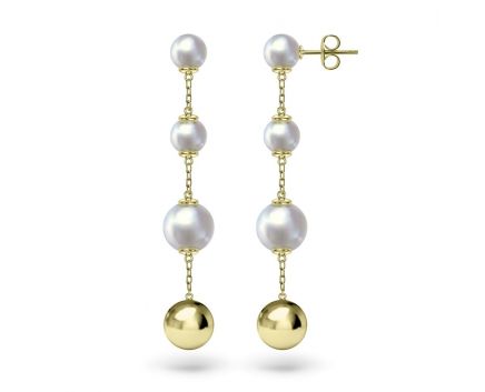 Silver earrings with pearls ZARINA