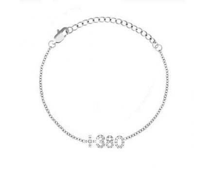 The bracelet is silver 3Б376ЕС-0004 collection +380
