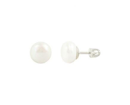 Earrings with pearls 3С449-0493