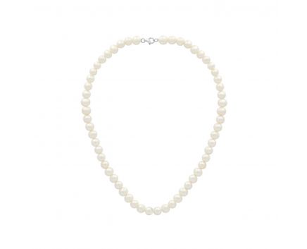Silver pearl necklace 3Л449-0753