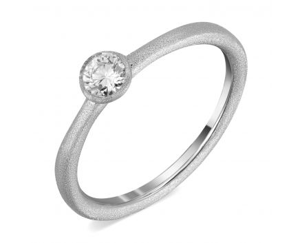 Silver ring ZARINA white rhodium