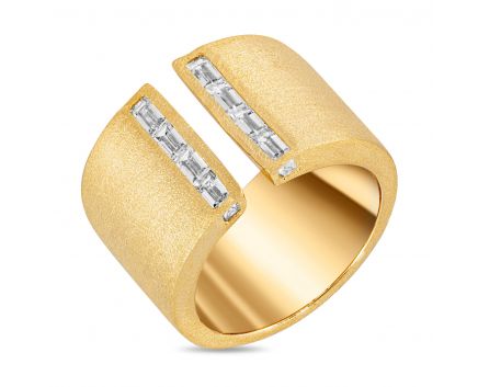 Silver ring ZARINA yellow rhodium