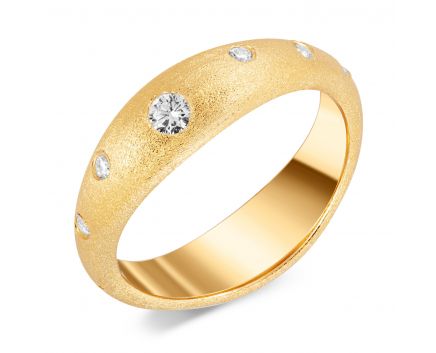 Silver ring ZARINA yellow rhodium