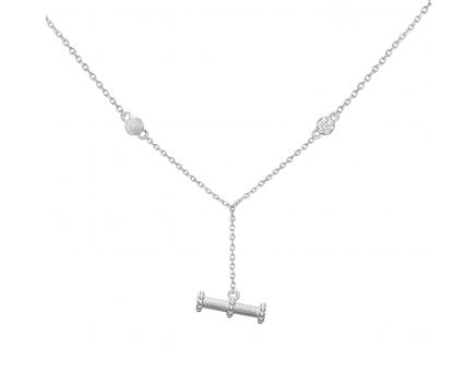 Silver necklace ZARINA white rhodium