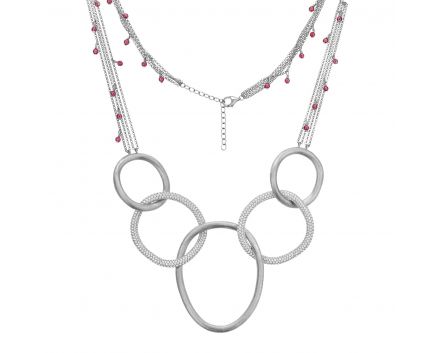 Silver necklace ZARINA white rhodium