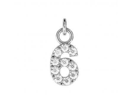 Pendant white rhodium 6