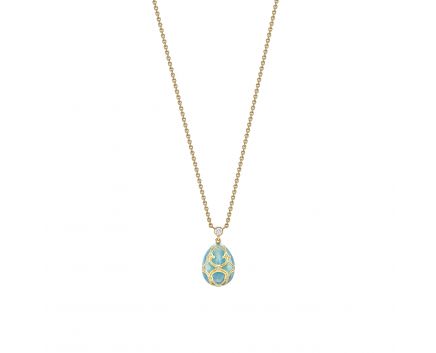 Necklace with diamonds and enamel in yellow gold 8-222 916