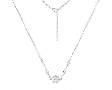 Necklace with diamonds in white gold 1L193-0033