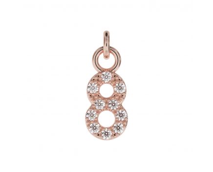 Pendant pink rhodium 8