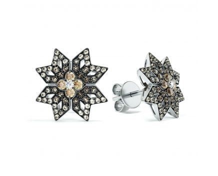 Earrings in white gold with diamonds ZARINA