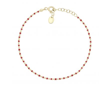 Bracelet with red enamel
