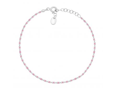 Bracelet with pink enamel