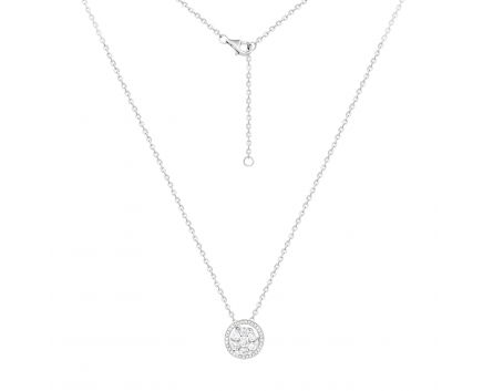 Necklace with diamonds in white gold 1L193-0148