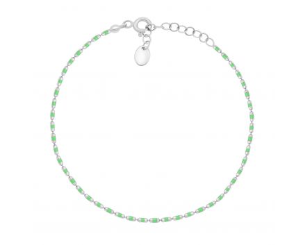 Bracelet with light green enamel