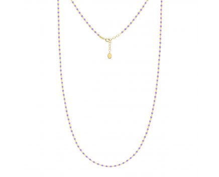 Purple enamel necklace