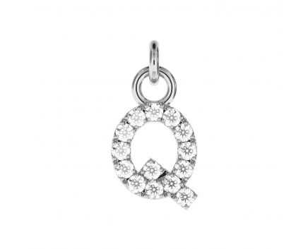 Pendant Q white rhodium