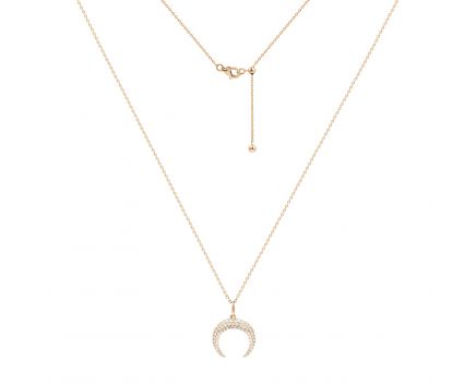 Necklace with diamonds in rose gold 1-245 030