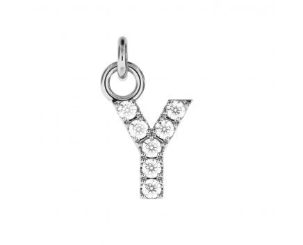 Pendant Y white rhodium