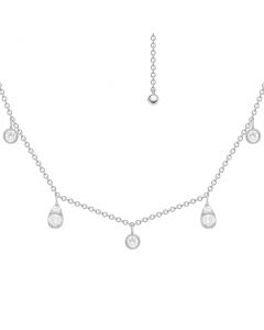 Necklace with diamonds in white gold 1L809-0116