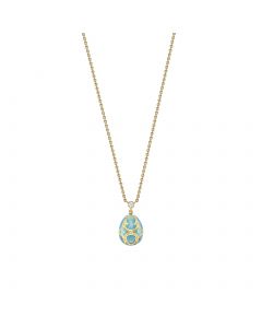 Necklace with diamonds and enamel in yellow gold 8-222 916